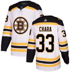 Pánské NHL Boston Bruins dresy Zdeno Chara 33 Authentic Bílý Adidas Venkovní